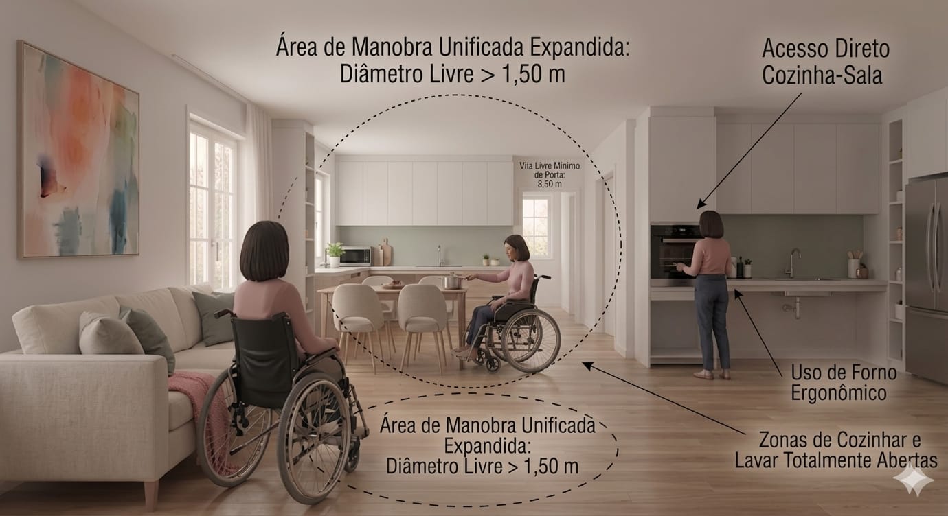 Cozinha Acessível em Detalhe - Ergonomia e Acessibilidade