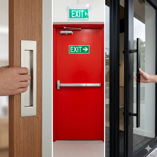 Portas e acessos com ferragens adequadas