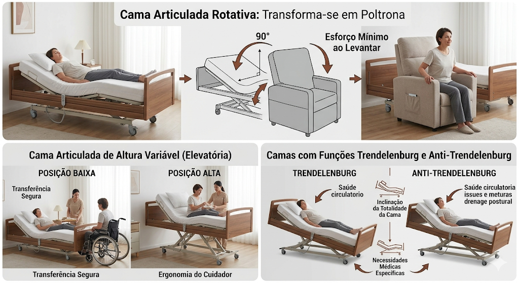 Camas elétricas e design inclusivo