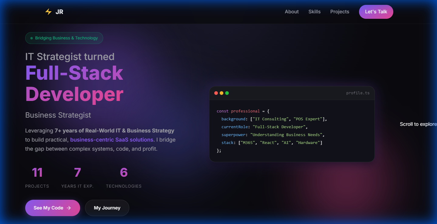 João Ribeiro | IT Strategist & Full-Stack Developer